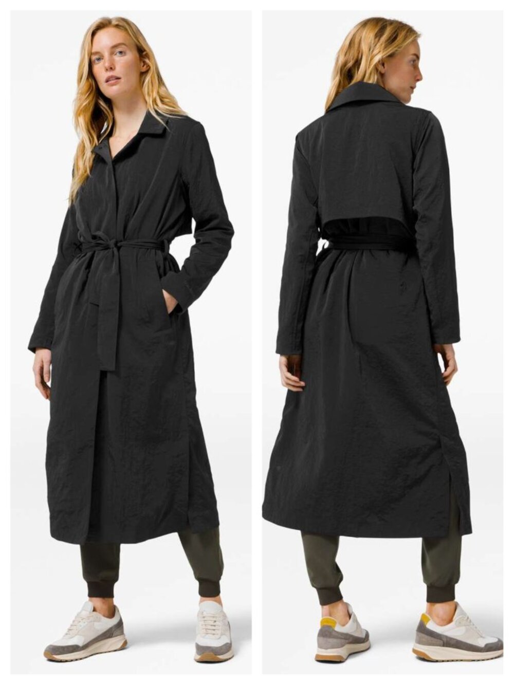 Lululemon Always Effortless Trench Sz 8 Black (First Release)